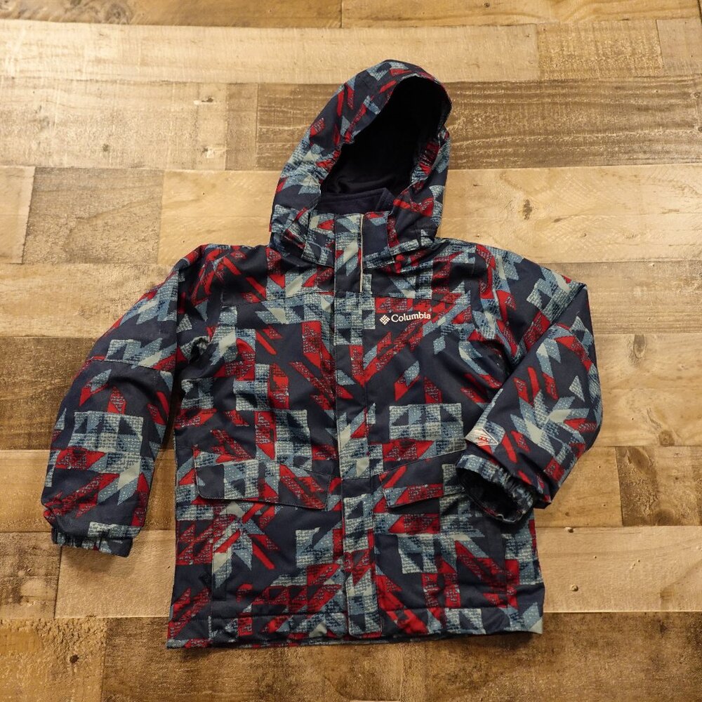 Columbia Bugaboo III Interchange Jacket Boys XXS (4-5) Red Blue‎ Omni-Tech
